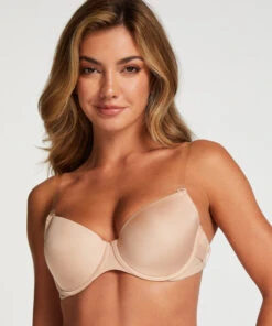 Voorgevormde Beugel Bh Transparant Back - Beige