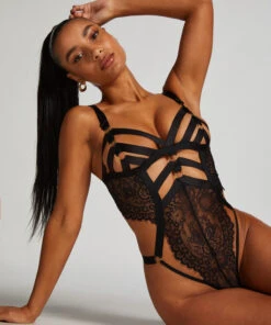 Optimaal Lingerie Winkel 16 Private Body Open Kruis Ginger - Zwart