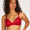 Voorgevormde Push-up Bh Zonder Beugel Mona - Rood -Optimaal Lingerie Winkel 171685 1