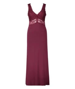 Slipdress Nora Lace Long - Rood -Optimaal Lingerie Winkel 174370 5