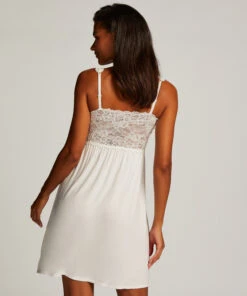 Slipdress Nora Lace - Wit -Optimaal Lingerie Winkel 175246 4