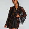 Kimono Lace Isabelle - Zwart -Optimaal Lingerie Winkel 191636 1