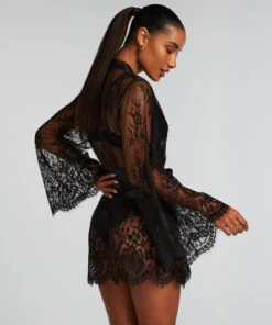 Kimono Lace Isabelle - Zwart -Optimaal Lingerie Winkel 191636 4