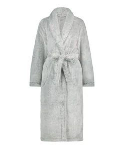 Lange Badjas Fleece - Grijs -Optimaal Lingerie Winkel 199158 5