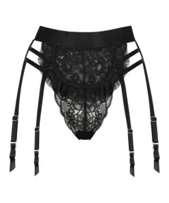 Hoog Uitgesneden Brazilian Ellen Maid - Zwart -Optimaal Lingerie Winkel 199475 5