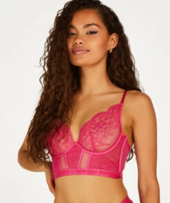 Niet-voorgevormde Longline Beugel Bh Honey - Roze