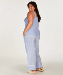 Petite Pyjamabroek Katoen - Blauw -Optimaal Lingerie Winkel 201721 13