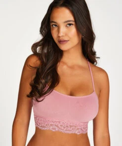 Naadloze Bralette Marine - Roze