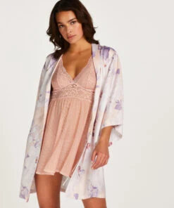 Kimono Satin - Roze