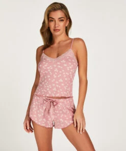 Cami Top Rib Lace - Roze -Optimaal Lingerie Winkel 202341 3