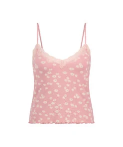 Cami Top Rib Lace - Roze -Optimaal Lingerie Winkel 202341 5