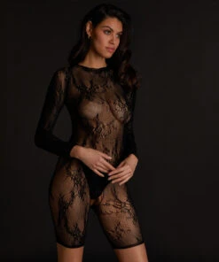 Playsuit Open Kruis Lace - Zwart -Optimaal Lingerie Winkel 202374 4