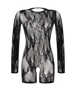 Playsuit Open Kruis Lace - Zwart -Optimaal Lingerie Winkel 202374 5