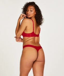 Invisible String Stripe Mesh - Rood -Optimaal Lingerie Winkel 203884 4